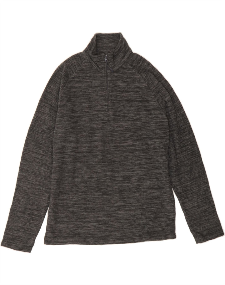 MOUNTAIN WAREHOUSE Mens Zip Neck Fleece Jumper Small Grey Polyester Vintage Mountain Warehouse and Second-Hand Mountain Warehouse from Messina Hembry 