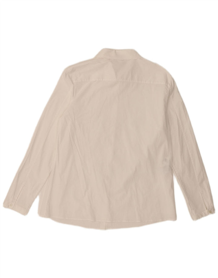 Camisa feminina Hugo Boss IT 42 algodão branco médio