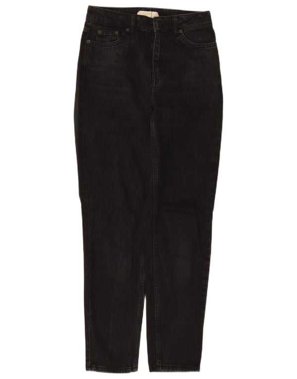 Calça jeans feminina TOPSHOP Mom Tapered W25 L29 algodão preto