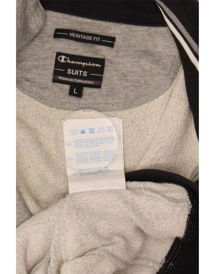 Jaqueta feminina Champion Heritage Fit Tracksuit UK 16 grande cinza