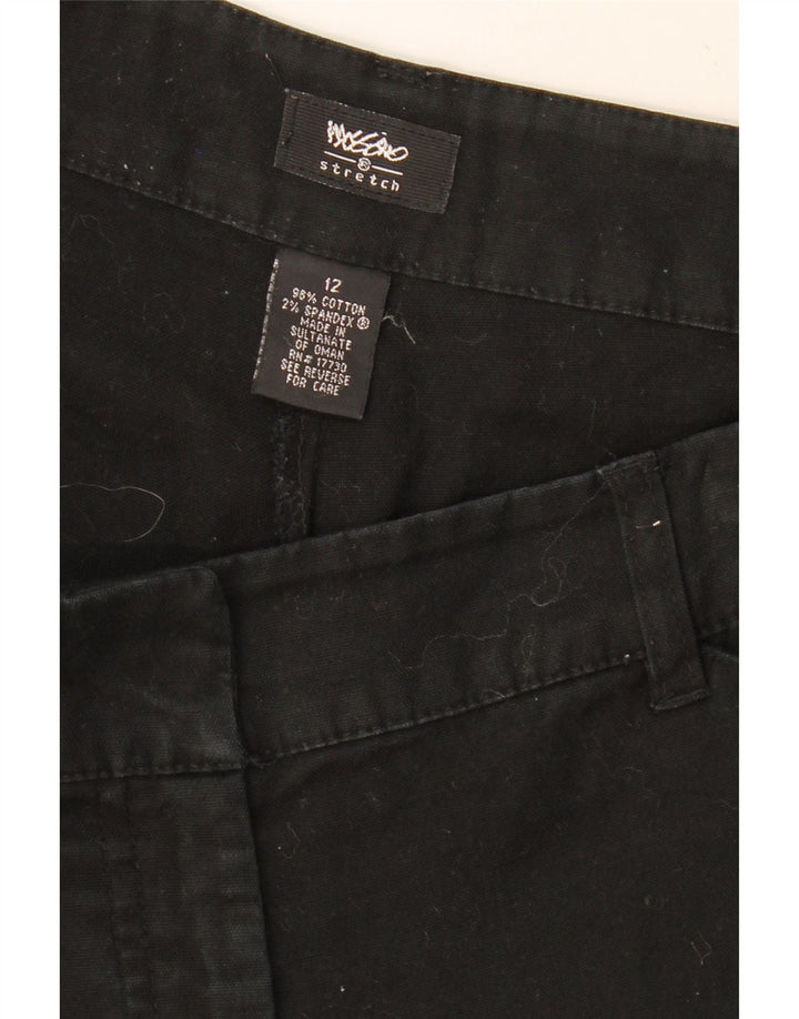 MOSSIMO Womens Straight Cropped Trousers US 12 Large W34 L24 Black Cotton Vintage Mossimo and Second-Hand Mossimo from Messina Hembry 