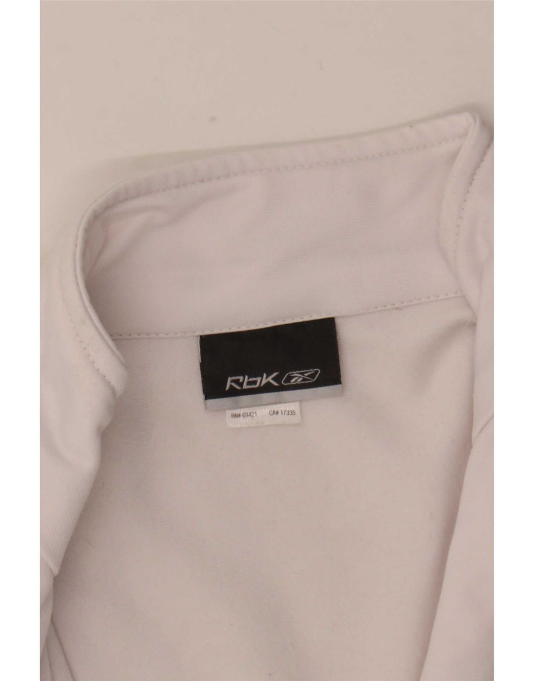 Reebok Womens Tracksuit Top Jacket UK 12 Médio Branco Colourblock Poliéster