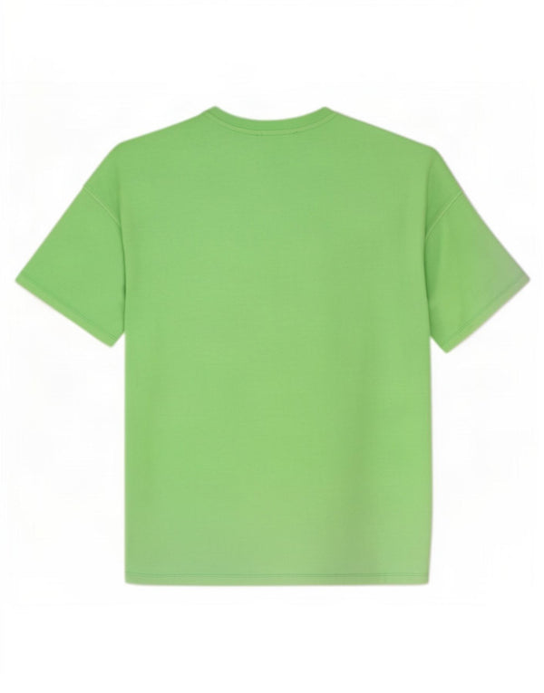 Camiseta masculina Zara Top grande algodão verde