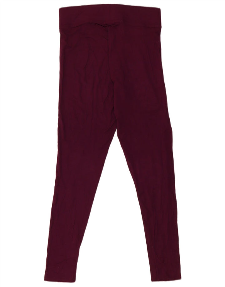 Leggings femininas Marks & Spencer Reino Unido 10 pequenas viscose cor de vinho