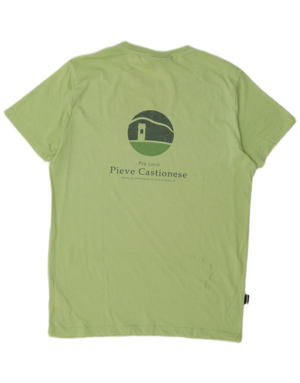 Camiseta feminina New Balance com estampa gráfica UK 16 grande algodão verde