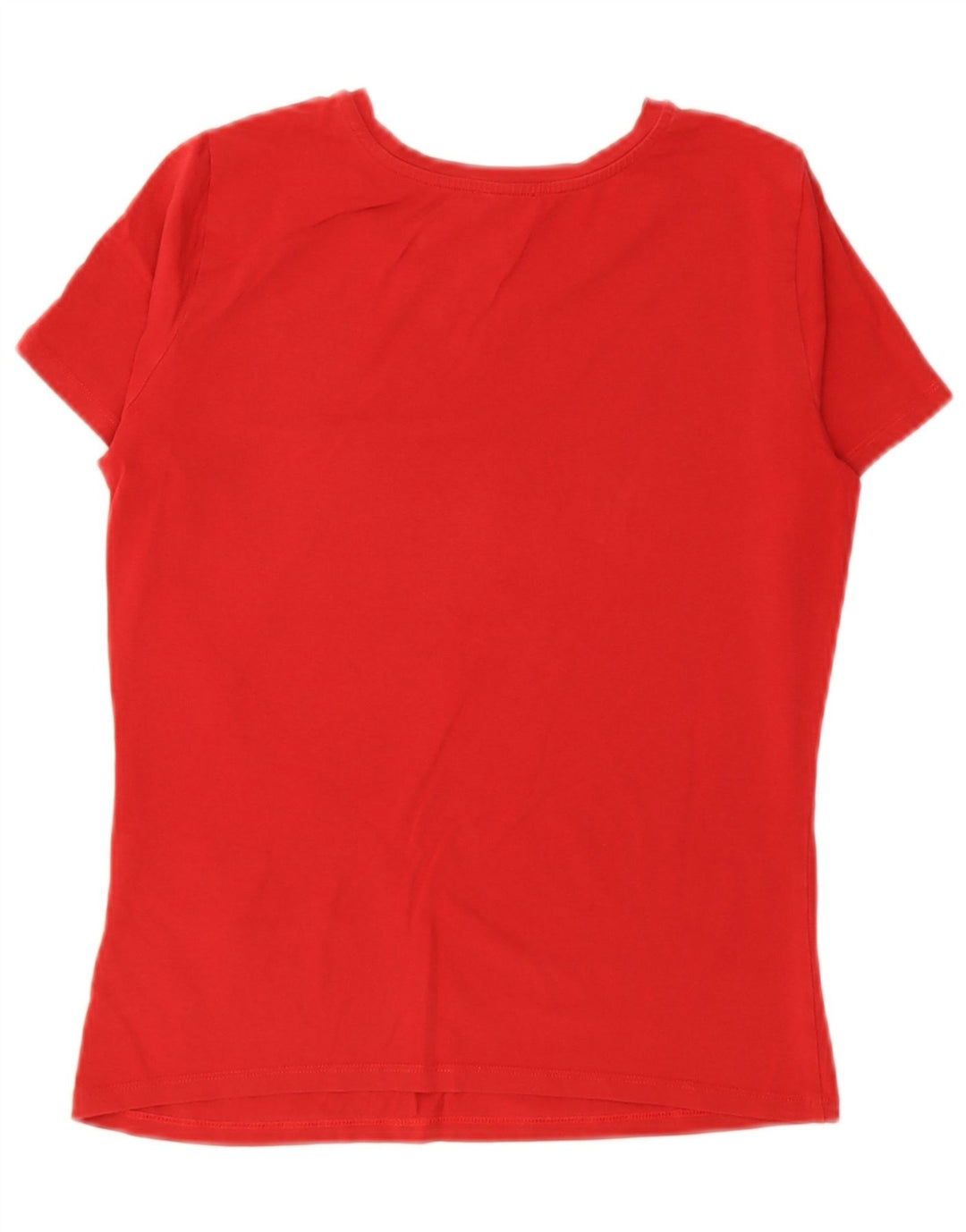 Armani Jeans camiseta feminina gráfica Top IT 44 algodão vermelho médio