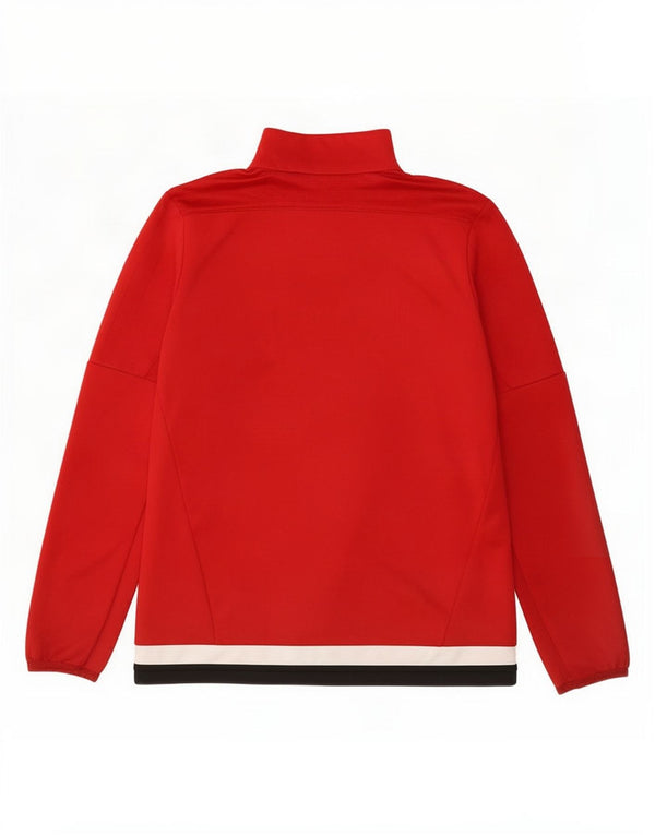 Adidas Girls Climacool Tracksuit Top Jacket 11-12 Years Red Colourblock