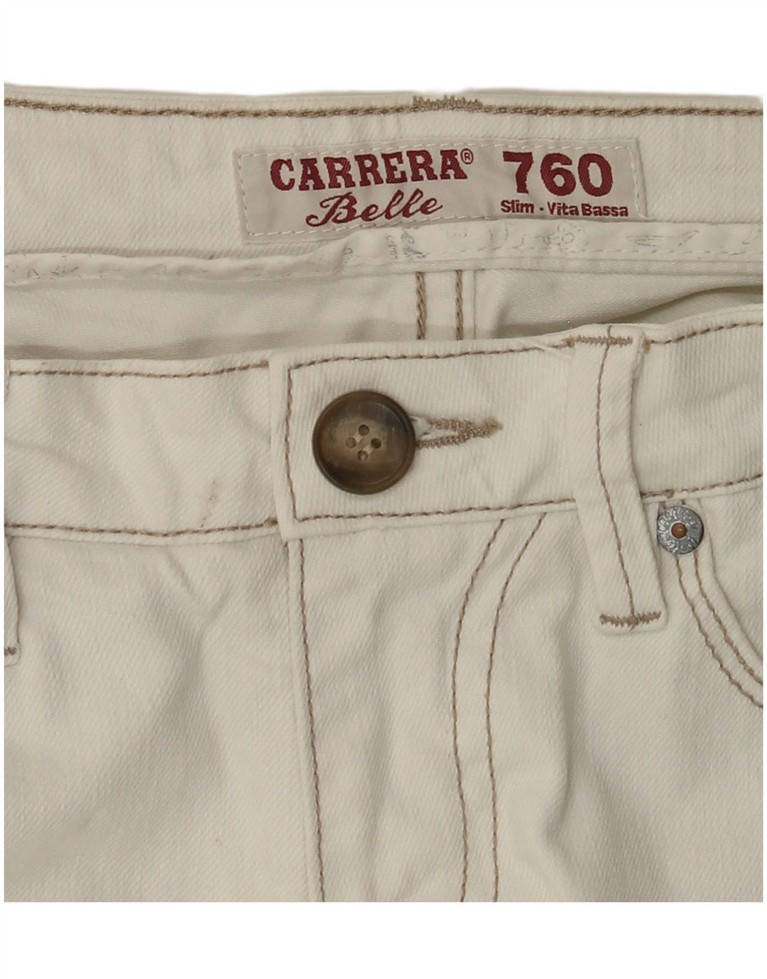Calça Jeans Slim Feminina CARRERA W30 L30 Branco