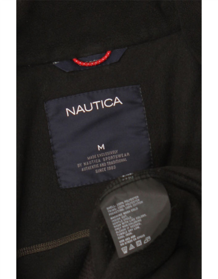 Jaqueta masculina de lã Nautica UK 38 poliéster colorblock preto médio
