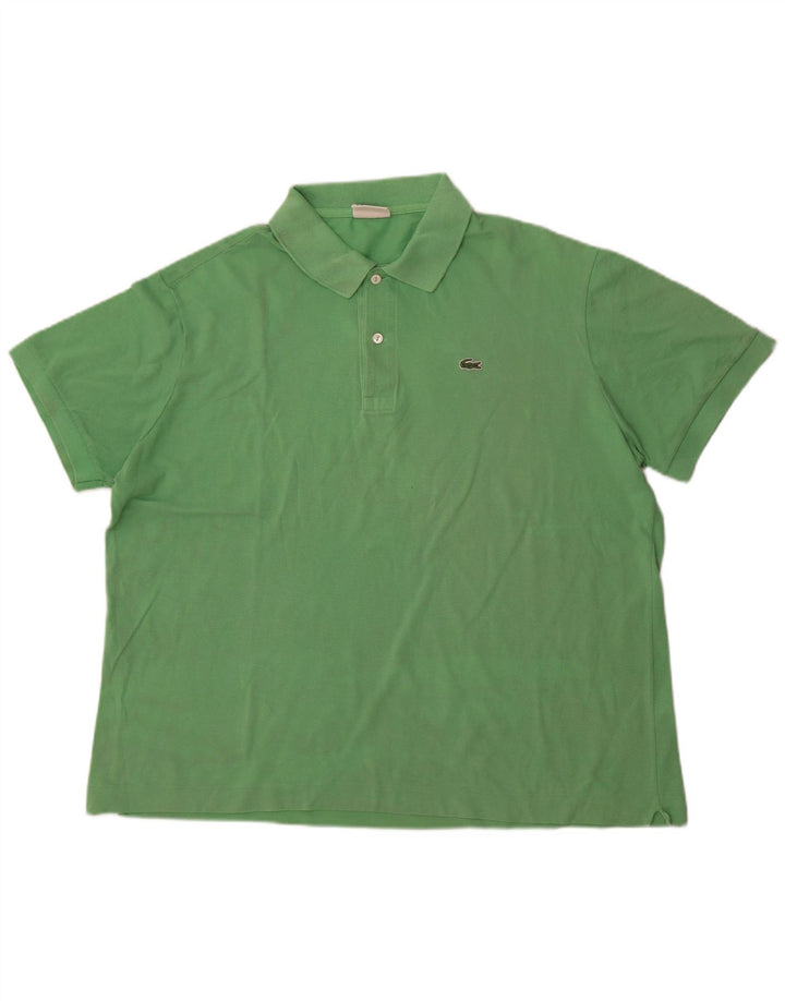 Camisa polo masculina Lacoste tamanho 7 2XL algodão verde