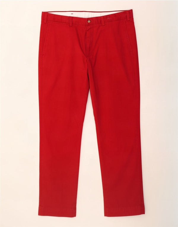 Polo Ralph Lauren Mens Slim Fit Chino Trousers W36 L34 Red Cotton