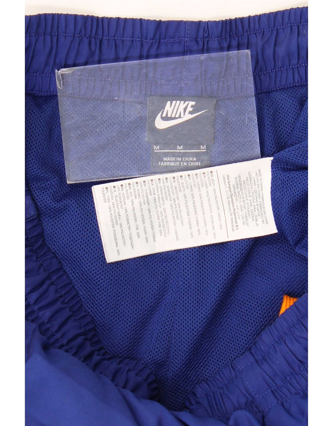 Shorts esportivos masculinos Nike médio azul marinho poliéster