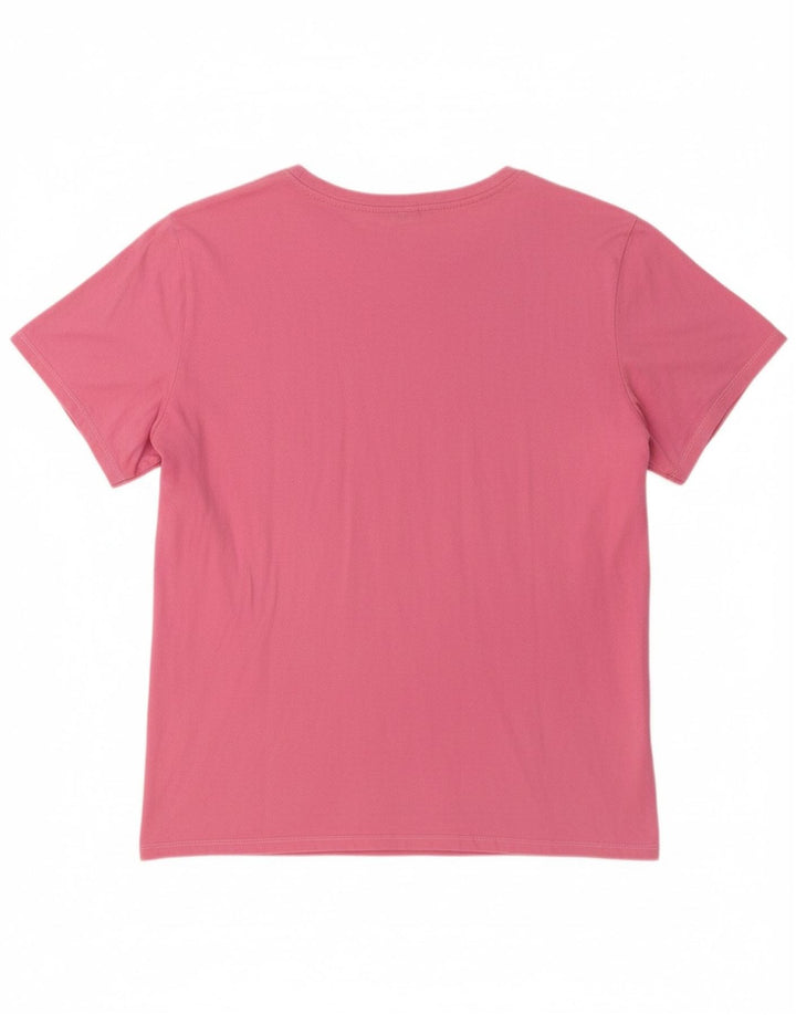Camiseta feminina LEVI'S UK 22 3XL algodão rosa