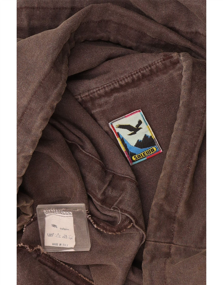 Jaqueta utilitária masculina SALEWA UK 42 XL cinza colorblock algodão