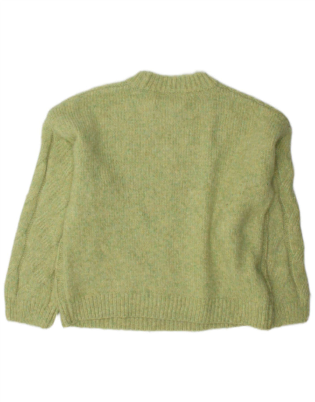 Suéter feminino Marks & Spencer com gola redonda Reino Unido 14 verde médio