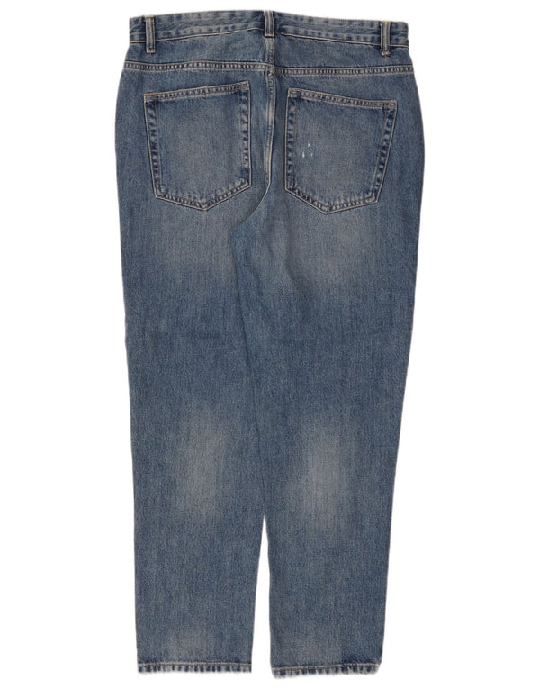 Zara Mens Tapered Jeans EU 42 Grande W32 L27 Azul Algodão