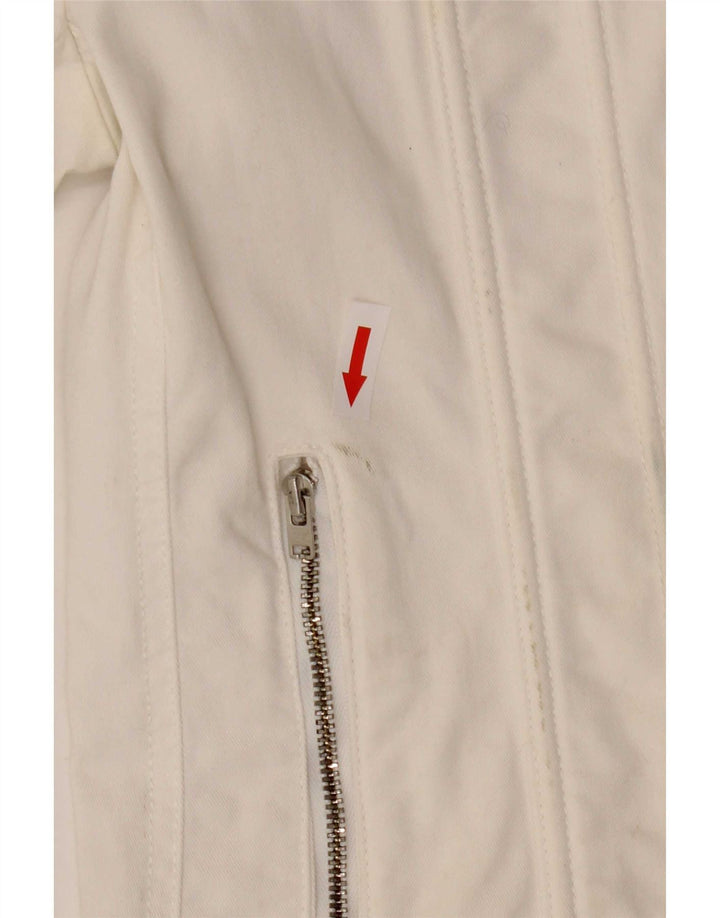 Jaqueta bomber feminina Gant UK 12 algodão branco médio