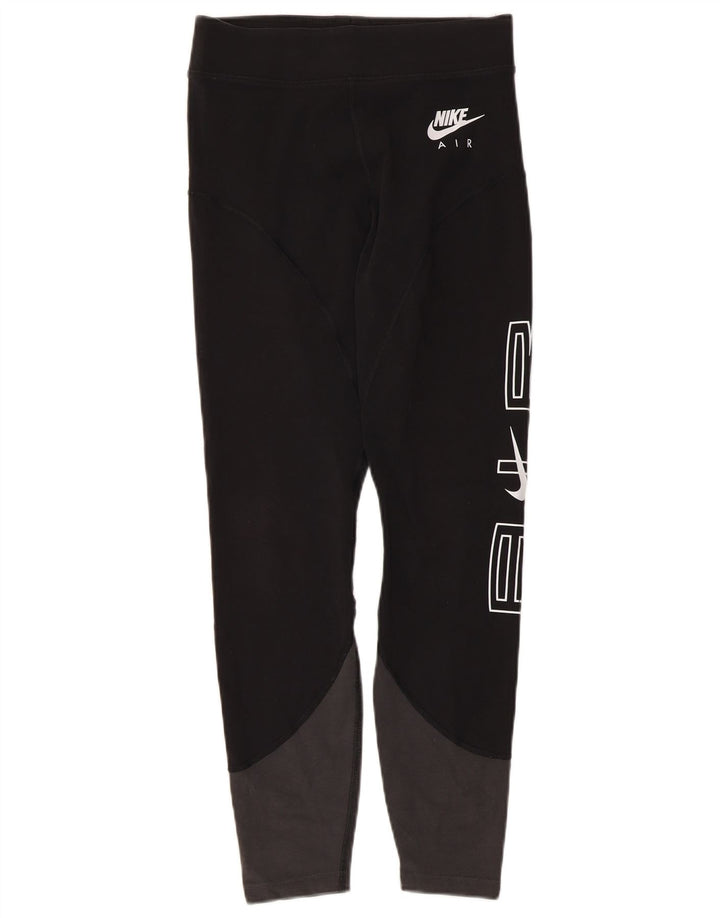 Leggings Nike Femininas Graphic UK 12 Médio Preto Colorblock Algodão