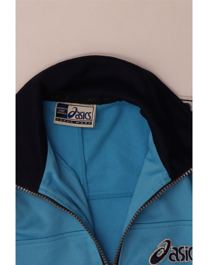 Jaqueta Asics Boys Graphic Tracksuit Top 9-10 anos Azul Colorblock