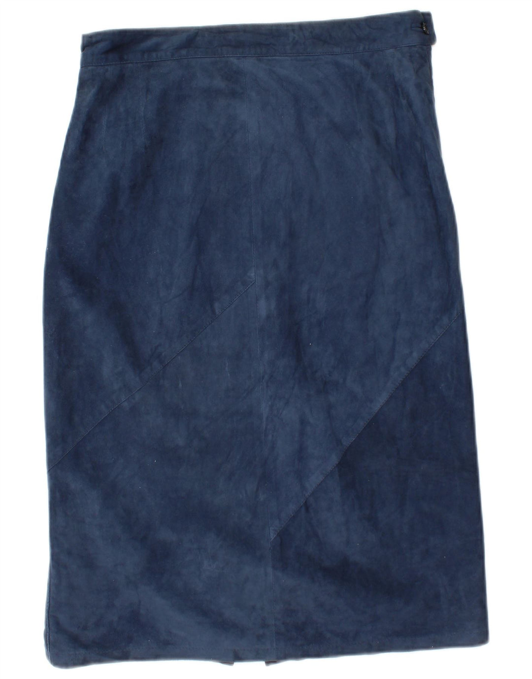 Conjunto de saia feminina Robrik de camurça de 2 peças IT 44 médio W30 couro azul marinho