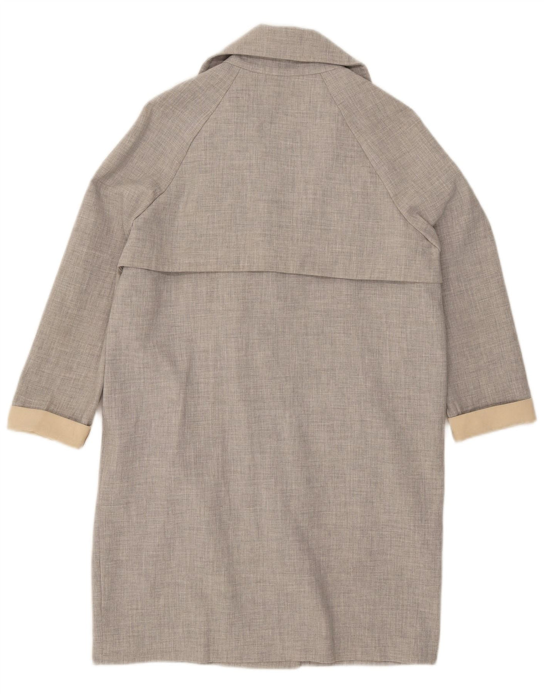 Topshop Womens Oversized Trench Coat UK 8 Pequeno Poliéster Cinza
