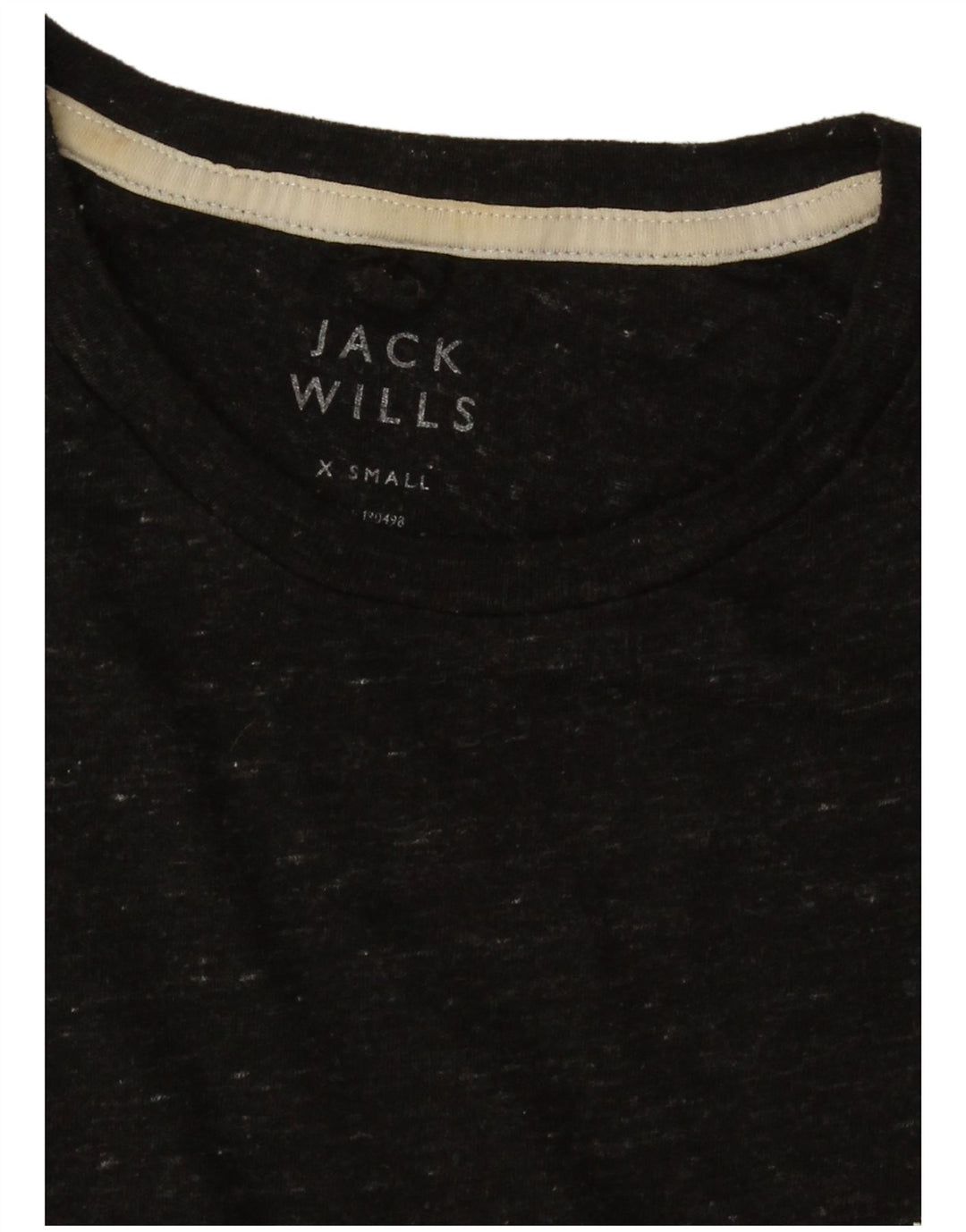 Camiseta masculina Jack Wills Top XS preto manchado