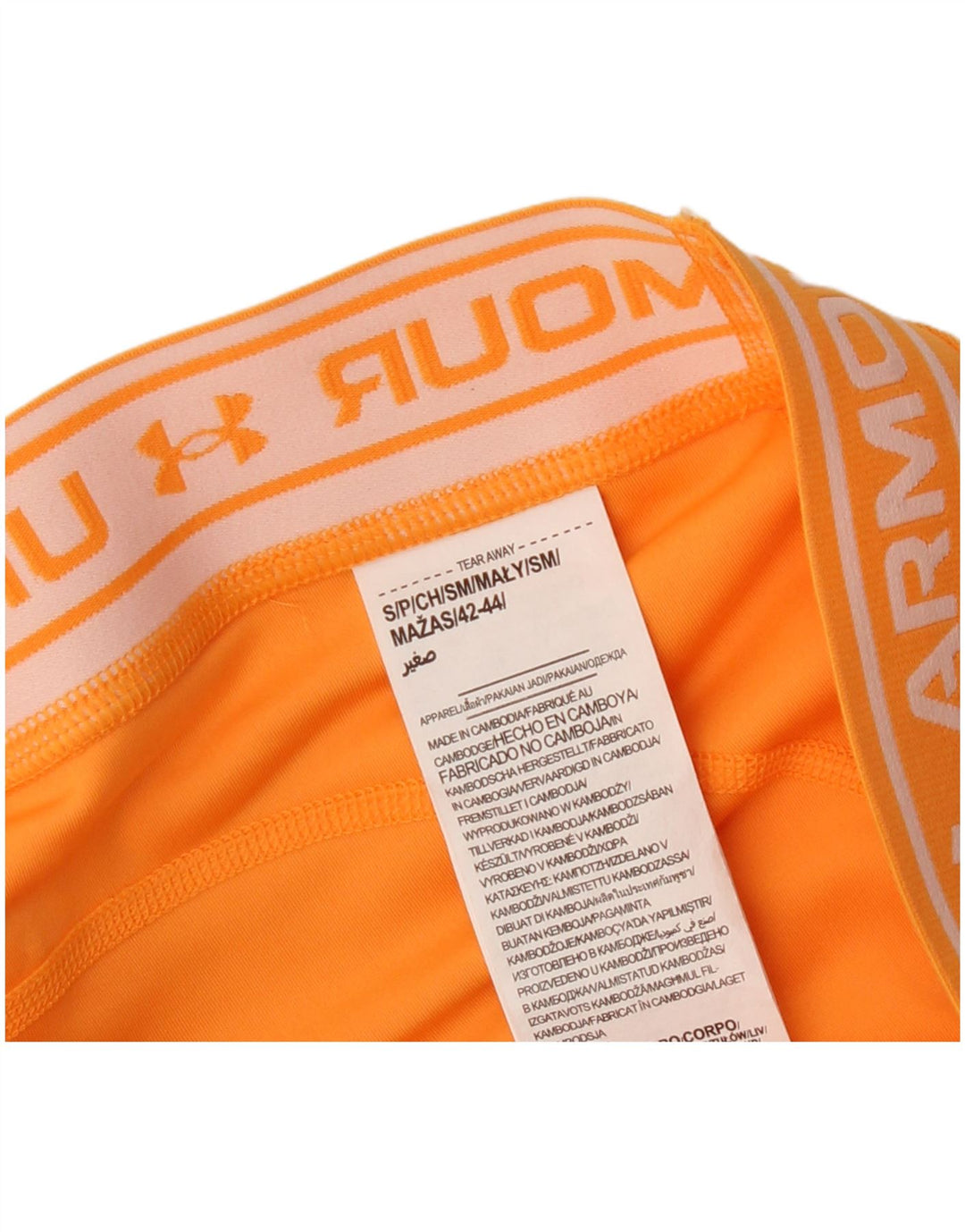 Conjunto feminino Under Armour com estampa gráfica de 2 peças UK 10 pequeno laranja