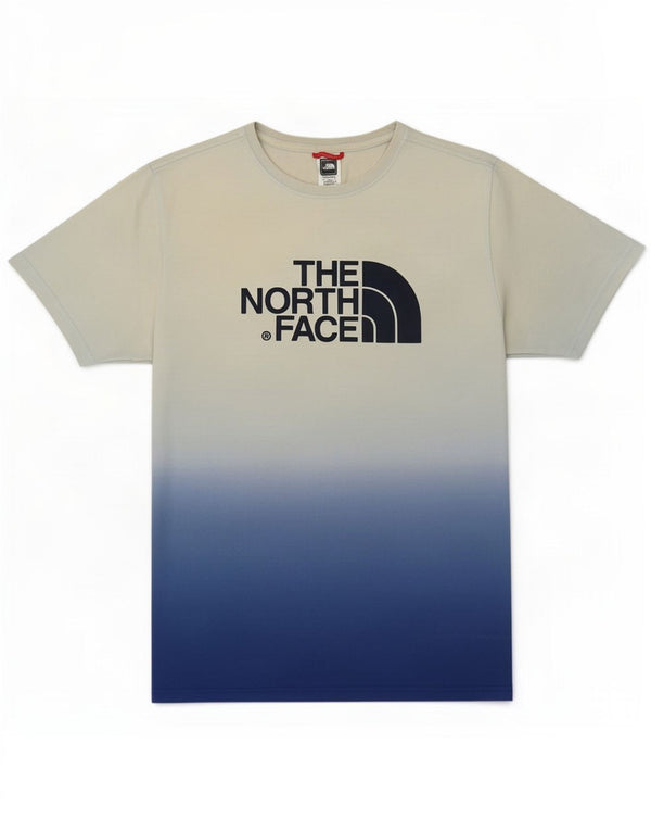 Camiseta gráfica masculina The North Face, pequeno, azul, tie-dye, algodão