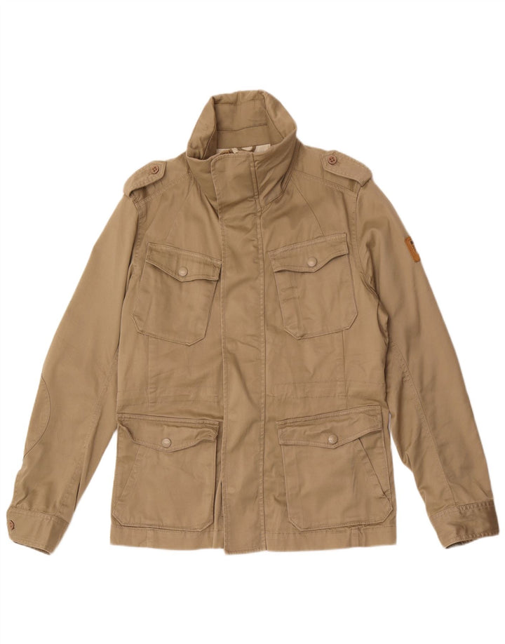 Jaqueta utilitária masculina Diesel UK 40 grande algodão bege