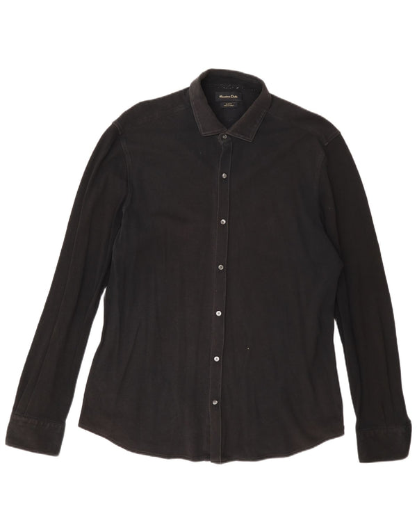Camisa masculina Slim Fit Massimo Dutti XL preta