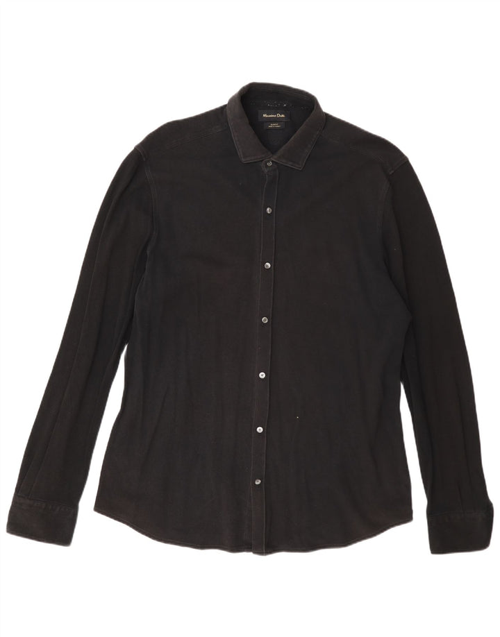 Camisa masculina Slim Fit Massimo Dutti XL preta