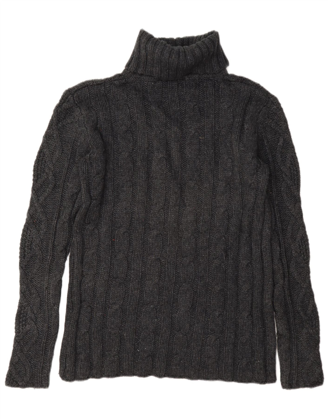 Suéter feminino Eddie Bauer com gola redonda e lã cinza grande Reino Unido 16
