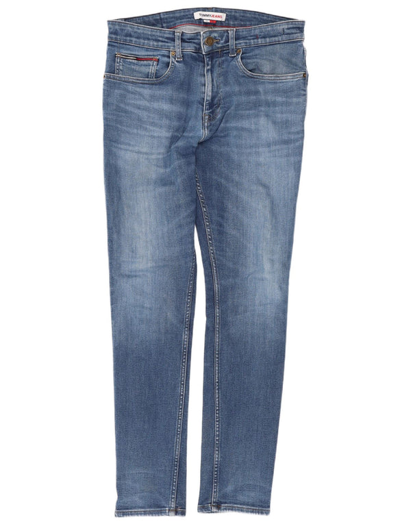 Tommy Hilfiger Masculino Slim Jeans W31 L32 Azul Algodão