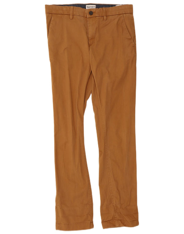 Timberland Mens Slim Chino Calças W30 L32 Algodão Bege