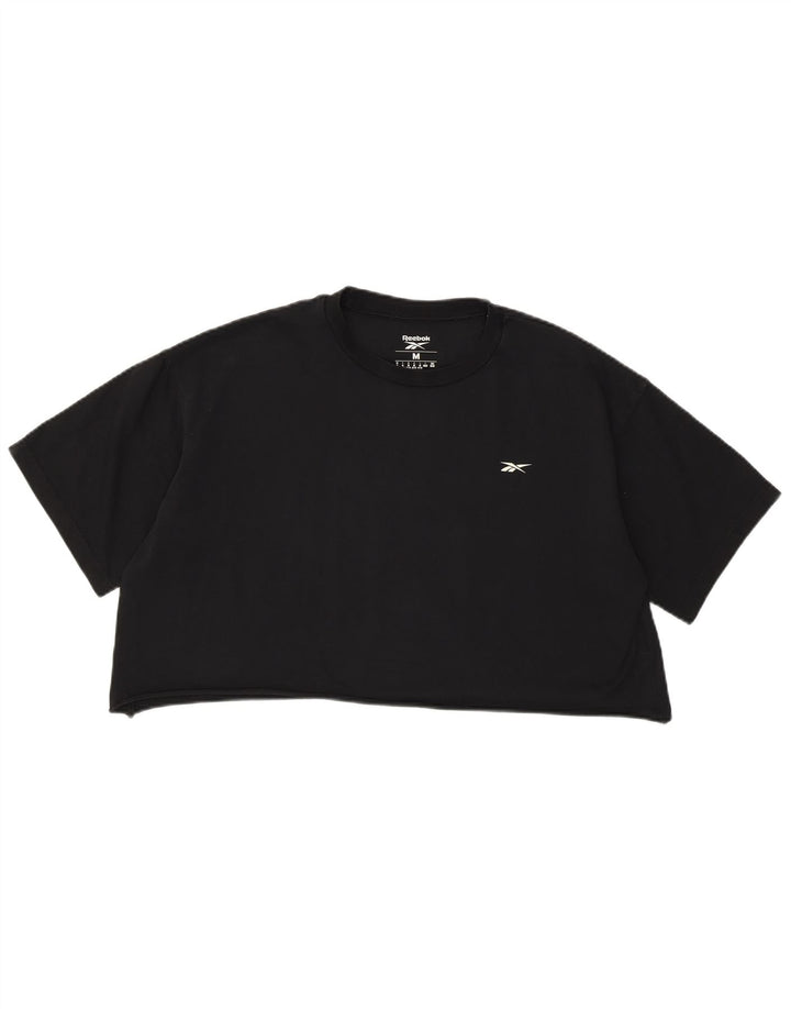 REEBOK Camiseta Feminina Oversized Graphic UK 12/14 Médio Preto