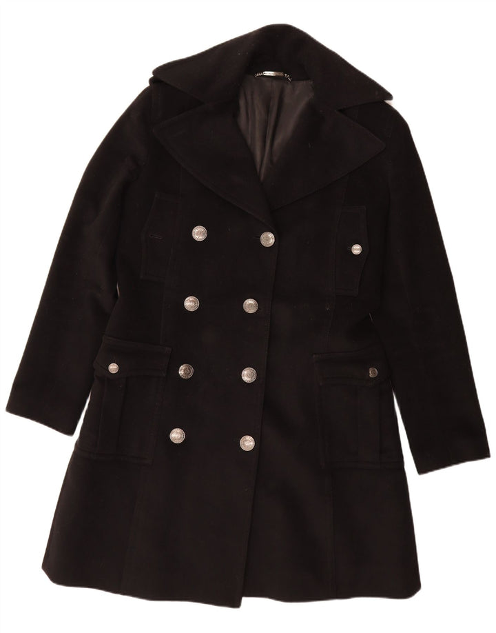 Dolce & Gabbana Casaco feminino duplo breasted IT 46 grande lã virgem preta