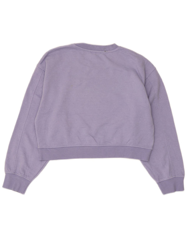 Moletom Zara feminino cropped UK 14 algodão roxo médio