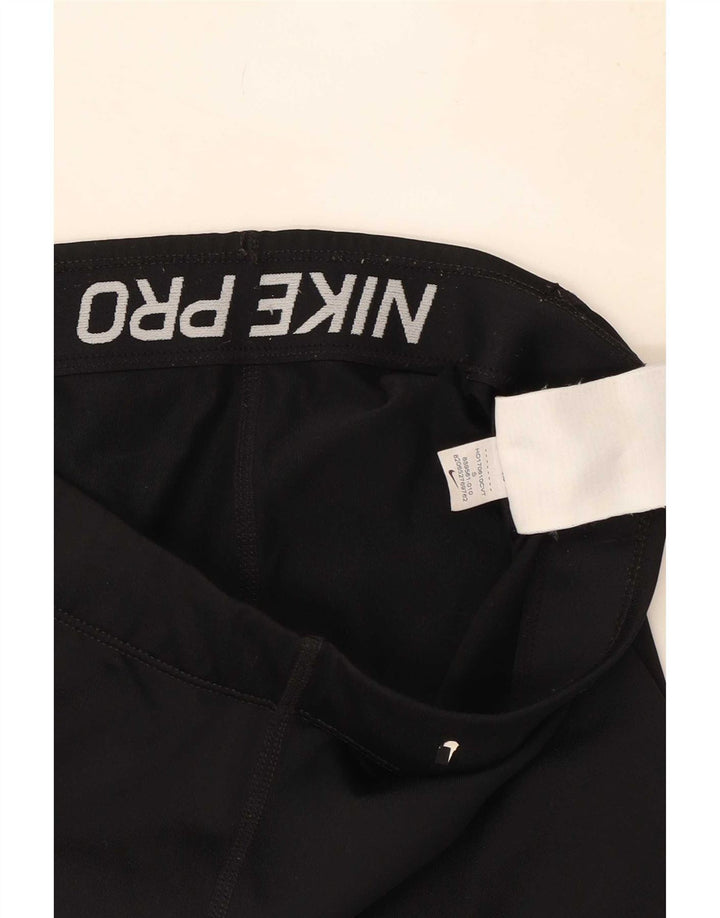 Nike Womens Graphic Leggings UK 8 Pequeno Poliéster Preto