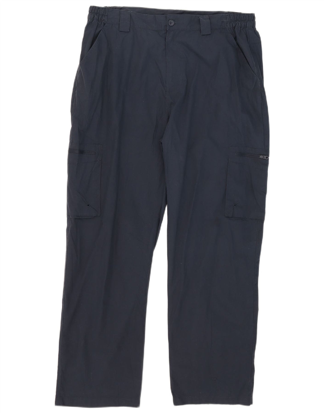 Calças retas de carga masculinas Mountain Warehouse W36 L29 poliéster azul marinho