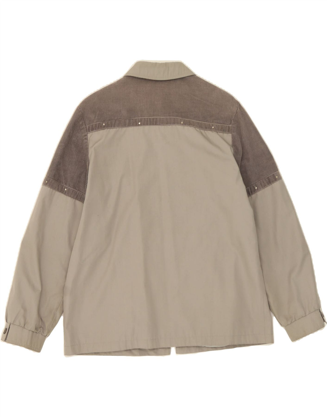 VINTAGE Womens Bomber Jacket UK 16 Large Grey Colourblock Vintage Vintage and Second-Hand Vintage from Messina Hembry 