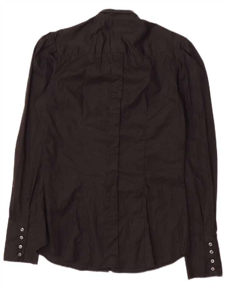 Camisa feminina VINTAGE IT 46 grande algodão preto