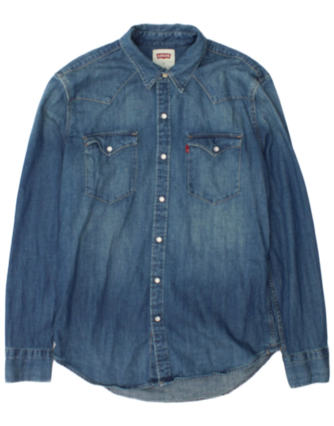 Camisa jeans masculina Levi's azul médio