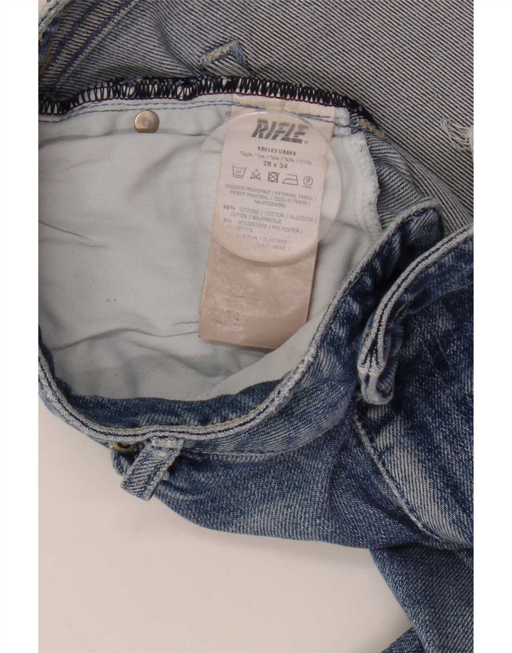 Rifle feminino bootcut jeans W28 L34 algodão azul