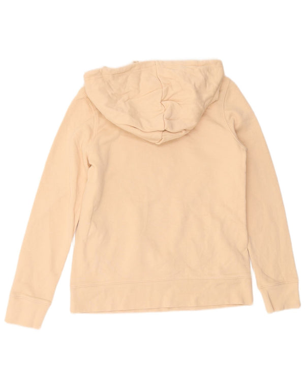 Adidas feminino gráfico oversized moletom com capuz Reino Unido 6 XS algodão bege