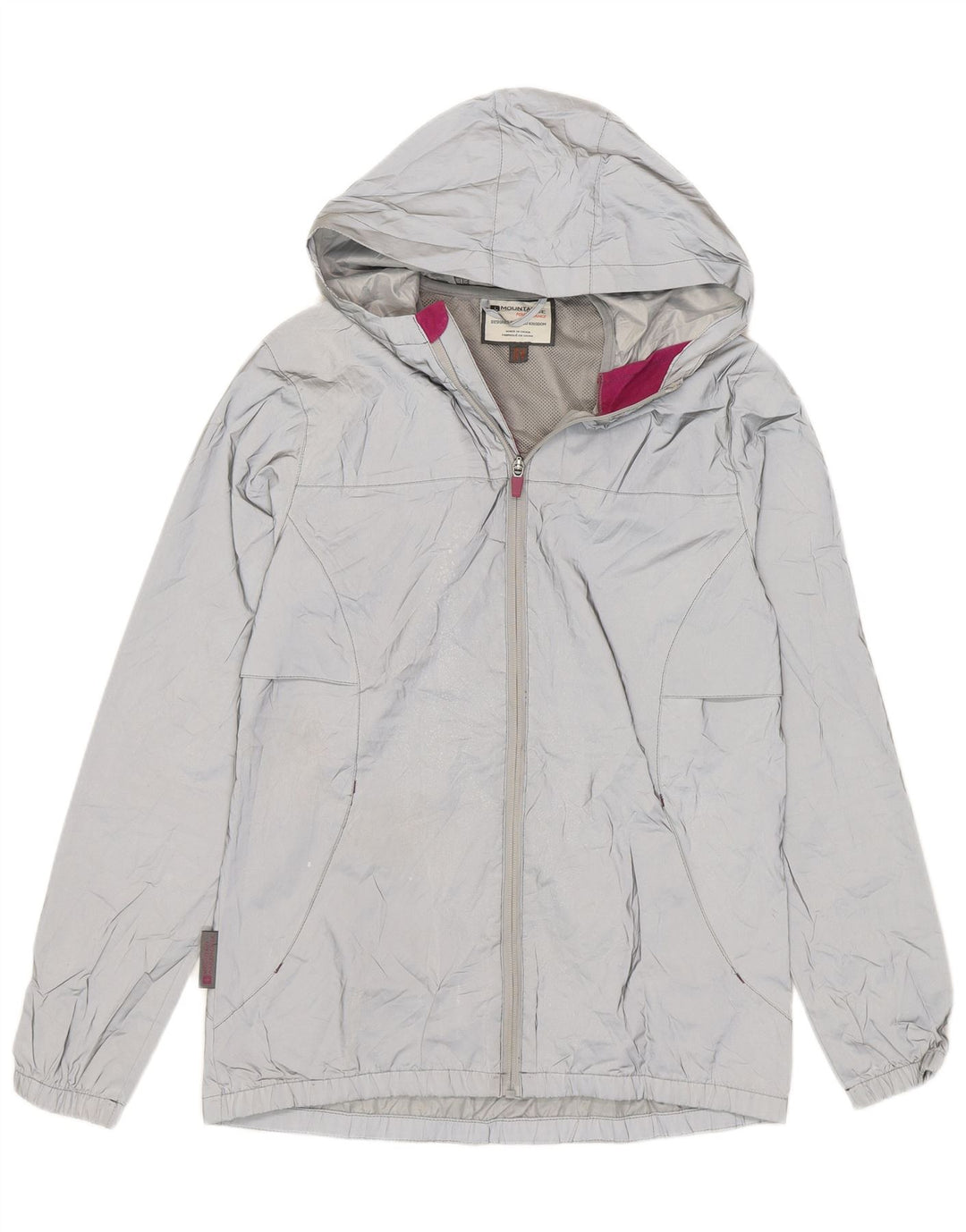 Jaqueta de chuva com capuz feminino Mountain Warehouse UK 12 poliéster cinza médio