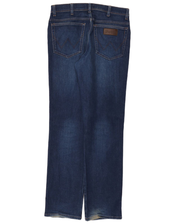 Wrangler Masculino Texas Straight Jeans W34 L34 Azul Marinho Algodão