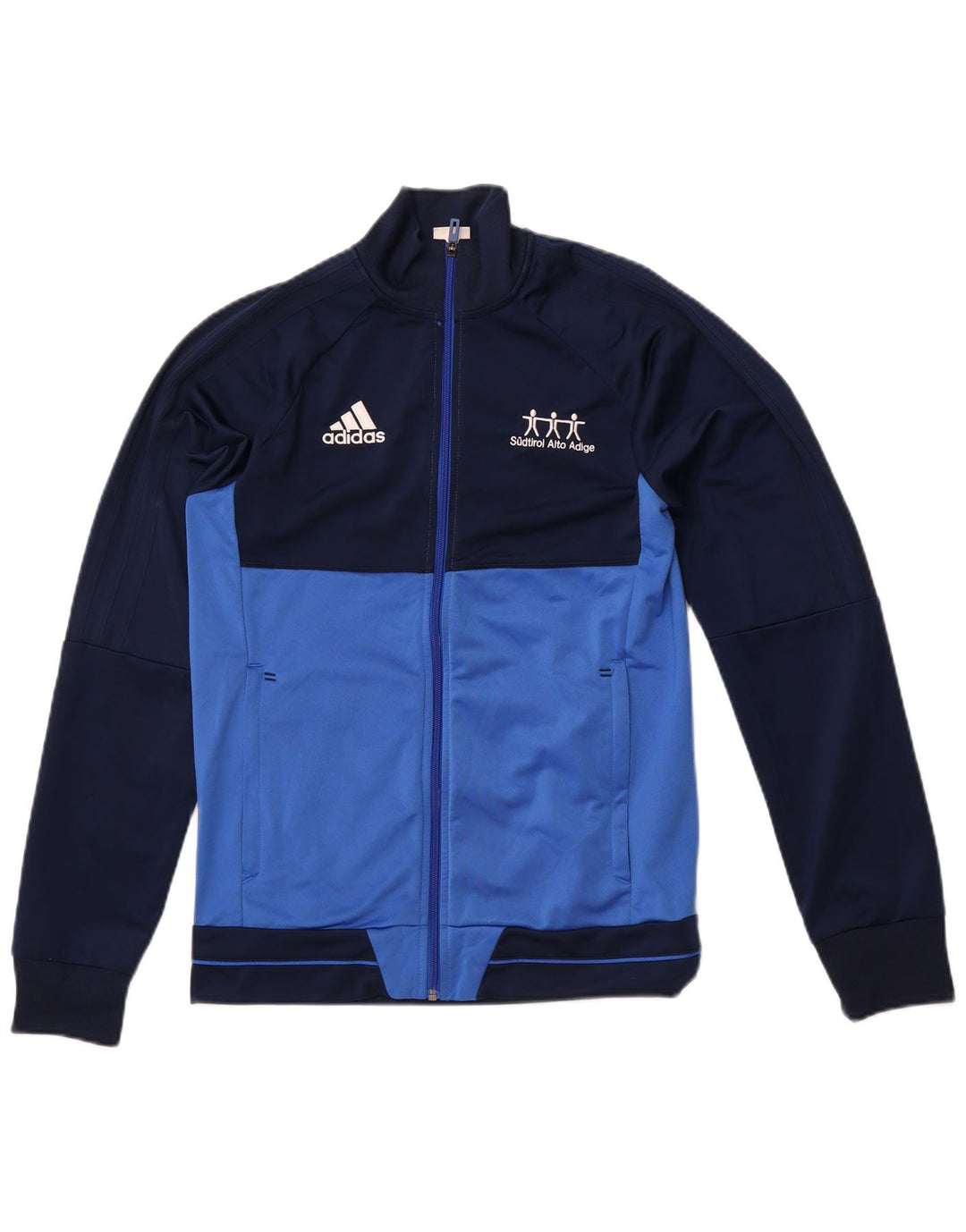 ADIDAS Mens Tracksuit Top Jacket Pequeno Azul Marinho Colourblock Poliéster