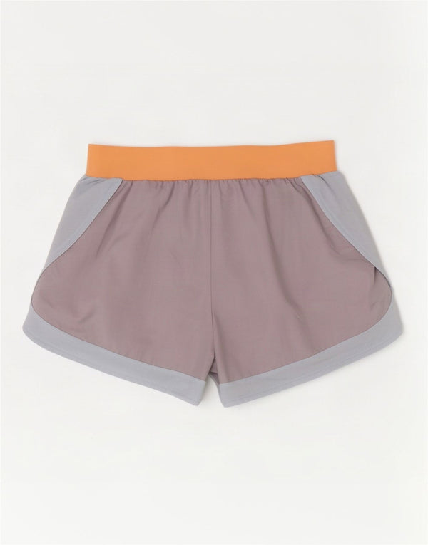 Shorts esportivos femininos Asics UK 12 poliéster colorblock médio multicolorido