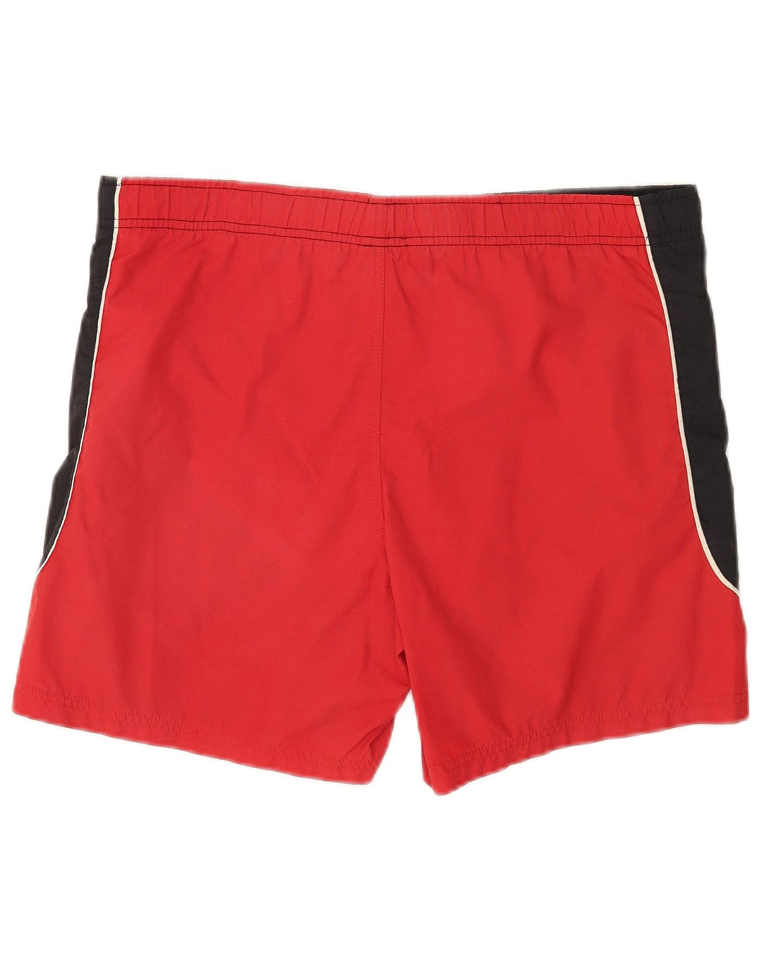 Shorts de natação masculinos Reebok Graphic pequeno preto colorblock nylon