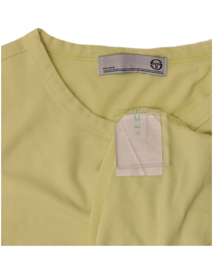 Sergio Tacchini Top feminino manga comprida IT 44 algodão verde médio